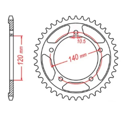 Mtx Parts Zębatka Tylna 4398 41 Suzuki Dl 1000, Gsxr 750 '00-'03 (-1) (Jtr1792.41) (Łańc. 525) Mtx Parts Zębatka Tylna 4398 41 Suzuki Dl 1000, Gsxr 750 '00-'03 (-1) (Jtr1792.41) (Łańc. 525)