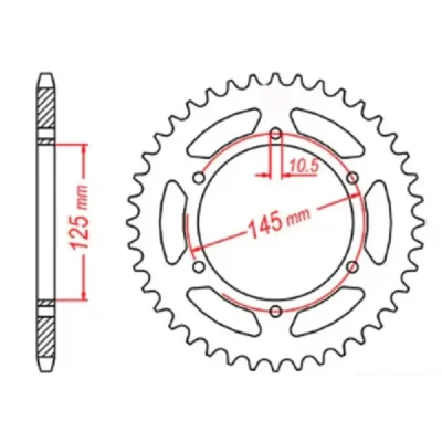 Mtx Parts Zębatka Tylna 866 47 Yamaha Mt 03 06-12 (5Yk) (Jtr855.47) (Łańc. 520) Mtx Parts Zębatka Tylna 866 47 Yamaha Mt 03 06-12 (5Yk) (Jtr855.47) (Łańc. 520)