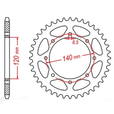 Mtx Parts Zębatka Tylna 491 44 Kawasaki Kle 500 '91-'07 (Jtr487.44) (Łańc. 520) Mtx Parts Zębatka Tylna 491 44 Kawasaki Kle 500 '91-'07 (Jtr487.44) (Łańc. 520)