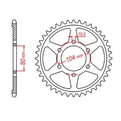 Mtx Parts Zębatka Tylna 4542 41 Kawasaki Zzr 1400 (06-10) (Łańc. 530) (Jtr1493.41) Mtx Parts Zębatka Tylna 4542 41 Kawasaki Zzr 1400 (06-10) (Łańc. 530) (Jtr1493.41)