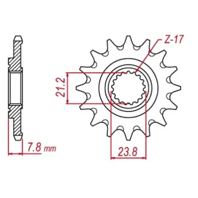 Mtx Parts Zębatka Przednia Hornet 2320 13 Honda Crf 250R '18-'23 Samooczyszczająca (Jtf1344.13Sc) (Łańc. 520)