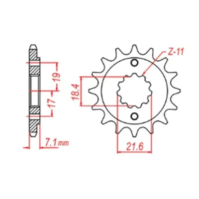 Mtx Parts Zębatka Przednia 2067 14 Honda Crf 250L '13-'15 (Jtf1321.14) (Można Stosować Jako 2506 14 Oraz 2261 14) (Łańc. 520) Mtx Parts Zębatka Przednia 2067 14 Honda Crf 250L '13-'15 (Jtf1321.14) (Można Stosować Jako 2506 14 Oraz 2261 14) (Łańc. 520)