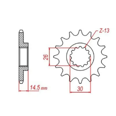 Mtx Parts Zębatka Przednia 340 13 Honda Cr 125 '87-'03 (Jtf326.13) (Łańc. 520) Mtx Parts Zębatka Przednia 340 13 Honda Cr 125 '87-'03 (Jtf326.13) (Łańc. 520)