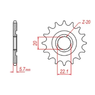 Mtx Parts Zębatka Przednia 2103 13 Yamaha Yzf 250 '01-'17, Wr 250F '01-'17 (Jtf1590.13) (Łańc. 520) Mtx Parts Zębatka Przednia 2103 13 Yamaha Yzf 250 '01-'17, Wr 250F '01-'17 (Jtf1590.13) (Łańc. 520)