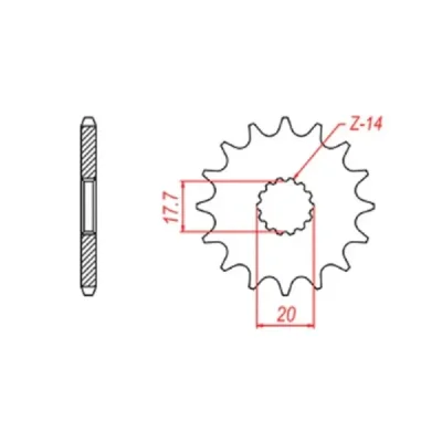 Mtx Parts Zębatka Przednia 440 13 Yamaha Yz 125 '87-'04 (Jtf564.13) (Łańc. 520) Mtx Parts Zębatka Przednia 440 13 Yamaha Yz 125 '87-'04 (Jtf564.13) (Łańc. 520)