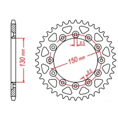 Mtx Parts Zębatka Tylna 245 41 Honda Xl 600 Lm '85-'88 (Jtr245/2.41) (Łańc. 520) Mtx Parts Zębatka Tylna 245 41 Honda Xl 600 Lm '85-'88 (Jtr245/2.41) (Łańc. 520)