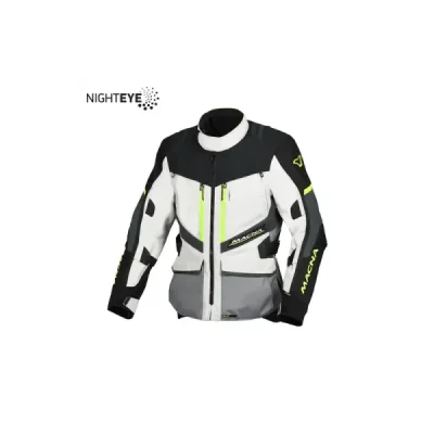 Macna Kurtka Domane Motorcycle Jacket Light Grey/Grey/Fluo Yellow Jasny Szary/Szary/Żóły Fluo/Czarny L