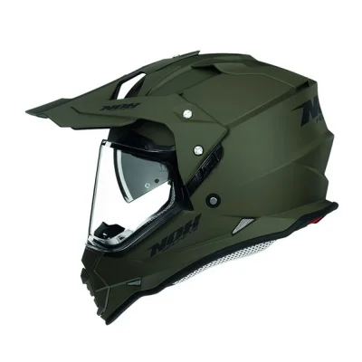 Kask dual-sport N312 Solid zielony mat XXL z szybką z blendą - NOX Kask dual-sport N312 Solid zielony mat XXL z szybką z blendą - NOX