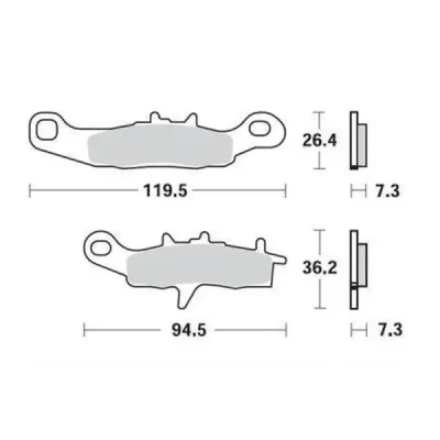 Klocki hamulcowe Kawasaki KX/Suzuki RM 80-100/KFX/KVF Sifam Klocki hamulcowe Kawasaki KX/Suzuki RM 80-100/KFX/KVF Sifam