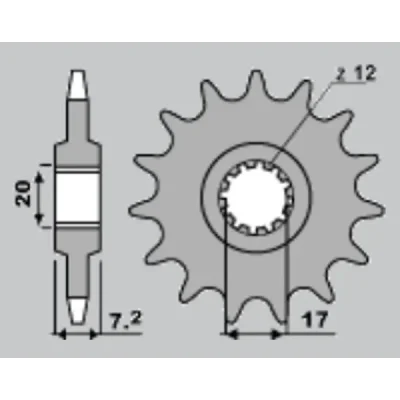 Zębatka tylna 4461 48 stal Yamaha DT 50R 97-03, MBK 50 X Limit 00-04 łańcuch 420 - SIFAM