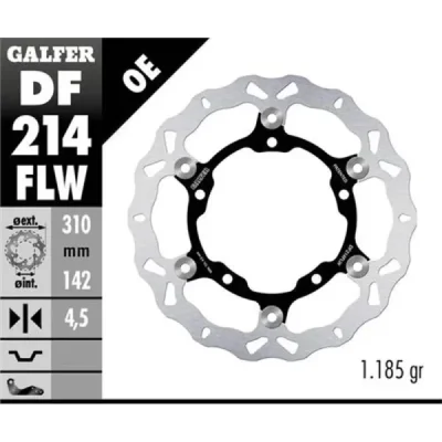 Tarcza hamulcowa Galfer przód Kawasaki NINJA 400 / ABS '18-, Z 400 '20-, Zx 25R '20- 310x142x4,5mm pływająca WAVE (DF214FLW) Tarcza hamulcowa Galfer przód Kawasaki NINJA 400 / ABS '18-, Z 400 '20-, Zx 25R '20- 310x142x4,5mm pływająca WAVE (DF214FLW)