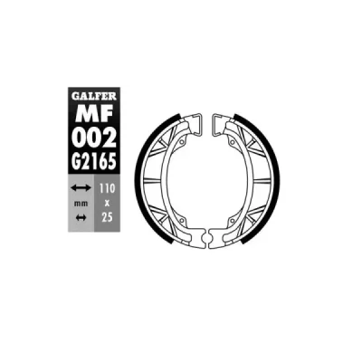 Szczęki hamulcowe Galfer SH893 (MF002G2165) Szczęki hamulcowe Galfer SH893 (MF002G2165)