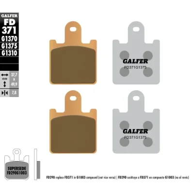 Klocki hamulcowe Galfer KH 417/4 (FD371G1375) Klocki hamulcowe Galfer KH 417/4 (FD371G1375)