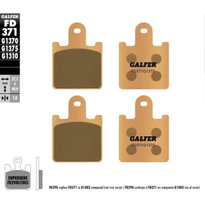 Klocki hamulcowe Galfer KH 417/4 (FD371G1370) Klocki hamulcowe Galfer KH 417/4 (FD371G1370)