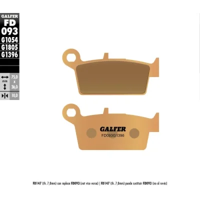 Klocki hamulcowe Galfer KH 131  (FD093G1396)