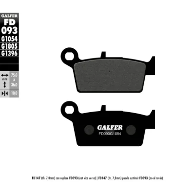 Klocki hamulcowe Galfer KH 131  (FD093G1054)