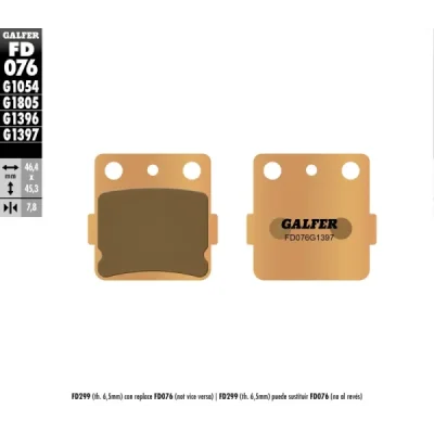 Klocki hamulcowe Galfer KH 84  (FD076G1397)