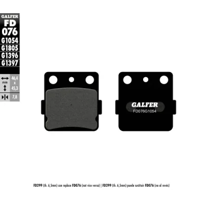 Klocki hamulcowe Galfer KH 84  (FD076G1054)