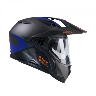 Kask dual adventure Extreme gunmetal matt czarny/szary/niebieski S (55-56 cm) - Kenny Racing