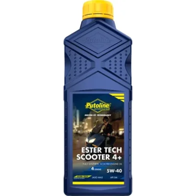 Olej silnikowy 4T Tech Scooter 4+ 5W40 ester 1L - Putoline Olej silnikowy 4T Tech Scooter 4+ 5W40 ester 1L - Putoline