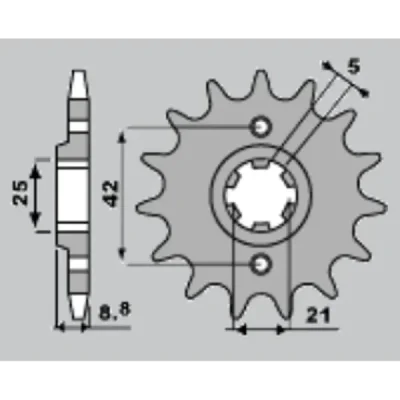 Zębatka przód stalowa PBR 507 14Z rozmiar 520 JTF507-14 - 5071418NC Zębatka przód stalowa PBR 507 14Z rozmiar 520 JTF507-14 - 5071418NC