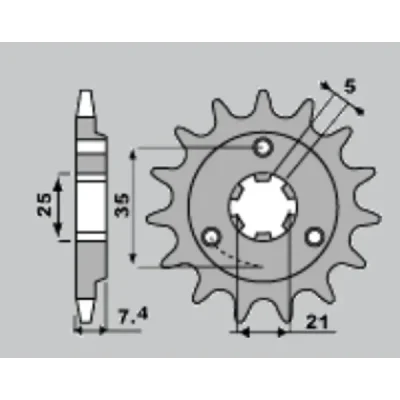 Zębatka przód stalowa PBR 437 16Z rozmiar 520 JTF437-16 - 4371618NC Zębatka przód stalowa PBR 437 16Z rozmiar 520 JTF437-16 - 4371618NC