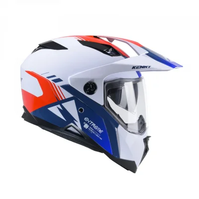 Kask dual-sport Extreme Patriot biały/niebieski/czerwony XL (61-62 cm) - Kenny Racing Kask dual-sport Extreme Patriot biały/niebieski/czerwony XL (61-62 cm) - Kenny Racing