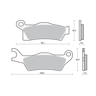 Klocki hamulcowe SBS  Offroad Sinter Carbon (910SI)