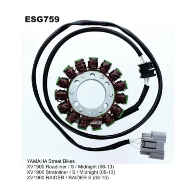 Electrosport Uzwojenie Alternatora (Stator) Yamaha Xv 1900 Roadliner / Stratoliner / Midnight (06-13) Electrosport Uzwojenie Alternatora (Stator) Yamaha Xv 1900 Roadliner / Stratoliner / Midnight (06-13)