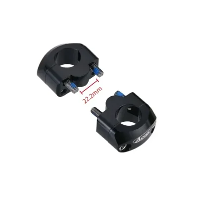 Podwyższenie kierownicy 20mm + mocowanie 22 mm Accel czarny - BM34BK22/22