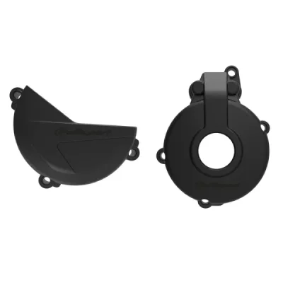 Zestaw osłon pokryw alternatora, sprzęgła i pompy wody Sherco SE-F 250 '14-'23, SE-F 300 '14-'23 czarny - Polisport Zestaw osłon pokryw alternatora, sprzęgła i pompy wody Sherco SE-F 250 '14-'23, SE-F 300 '14-'23 czarny - Polisport