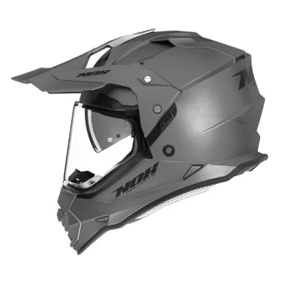 Kask dual-sport N312 Solid tytanowy mat L z szybką i blendą - NOX Kask dual-sport N312 Solid tytanowy mat L z szybką i blendą - NOX