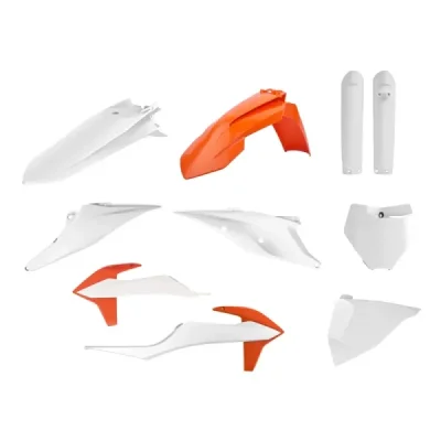 Zestaw plastików Body Kit Polisport pomarańczowy biały (91012) Zestaw plastików Body Kit Polisport pomarańczowy biały (91012)