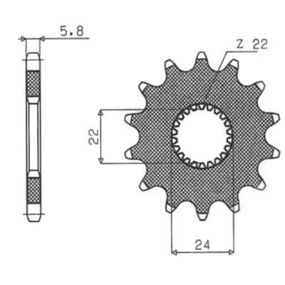 Zębatka przednia Aprilia Red Rose/RS/Tuareg/Tuono 125 14T czerwony Sunstar Zębatka przednia Aprilia Red Rose/RS/Tuareg/Tuono 125 14T czerwony Sunstar