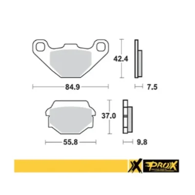 Klocki hamulcowe ProX przód Kawasaki KDX 200 89-92 (37.105002) Klocki hamulcowe ProX przód Kawasaki KDX 200 89-92 (37.105002)