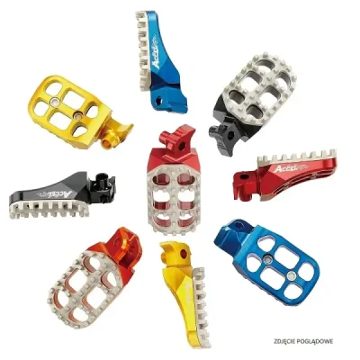 Podnóżki aluminiowe cross Accel KTM pomarańczowe (AFP501OR) Podnóżki aluminiowe cross Accel KTM pomarańczowe (AFP501OR)