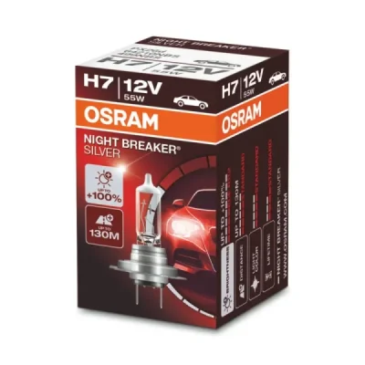 Żarówka H7 Night Breaker Silver 12V 55W PX26D +100% - OSRAM Żarówka H7 Night Breaker Silver 12V 55W PX26D +100% - OSRAM