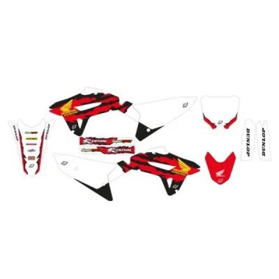 Blackbird Komplet Naklejek (Oklein) Honda Crf 250R '22-'24, Crf 450R '21-'24 Retro Czerwony Biały Czarny