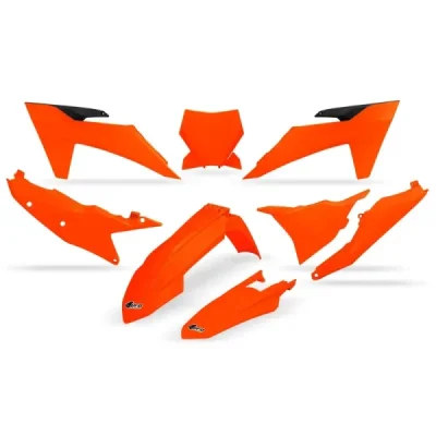 Komplet plastików UFO KTM SX-F 250 350 450 SX 125 250 300 20-23 pomarańczowy fluo (KTKIT529FFLU)