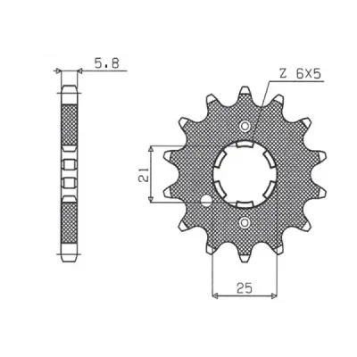 Zębatka przednia Ducati Monster 900 '00-'02 15 z łańcuchem 520 standardowa - SUNSTAR Zębatka przednia Ducati Monster 900 '00-'02 15 z łańcuchem 520 standardowa - SUNSTAR