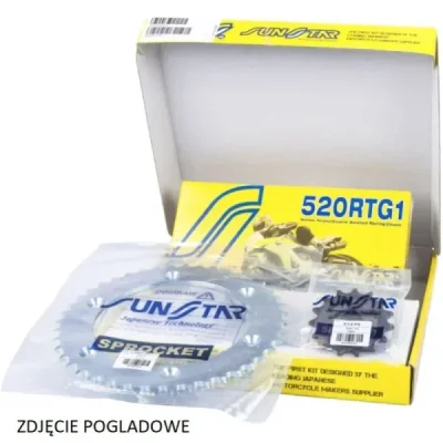 Zestaw napędowy Sunstar Yamaha MT 03 06-12 plus złoty 15/47/112 (K520RTG024) Zestaw napędowy Sunstar Yamaha MT 03 06-12 plus złoty 15/47/112 (K520RTG024)