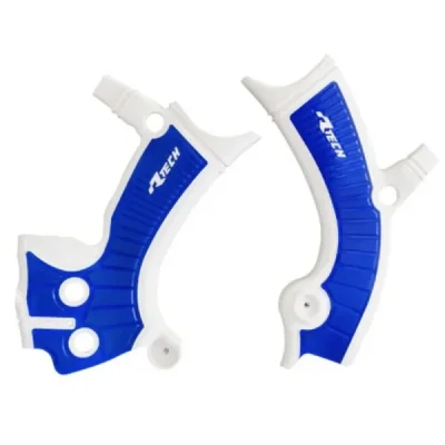 Osłona ramy Bi-Material Yamaha YZF/YZ-FX/WRF biały/niebieski Racetech