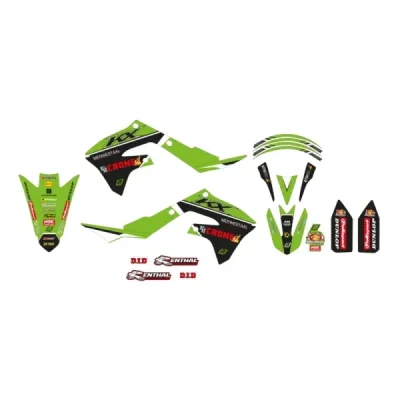 Blackbird Komplet Naklejek (Oklein) Kawasaki Kx 250F '21-'23, Kx 450F '19-'24 Replica Kawasaki Racing F&H 22 Zielony Czarny Blackbird Komplet Naklejek (Oklein) Kawasaki Kx 250F '21-'23, Kx 450F '19-'24 Replica Kawasaki Racing F&H 22 Zielony Czarny