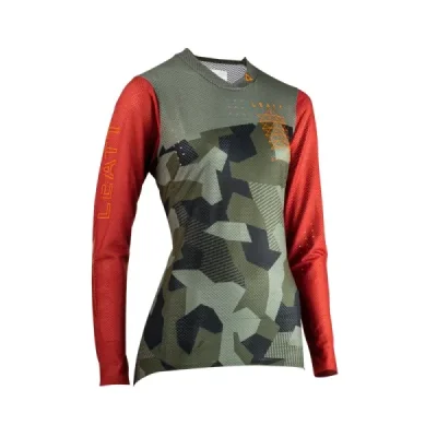 Leatt Koszulka Rowerowa (Damska) Mtb Gravity 4.0 Jersey Camo Zielony/Bordowy S Leatt Koszulka Rowerowa (Damska) Mtb Gravity 4.0 Jersey Camo Zielony/Bordowy S