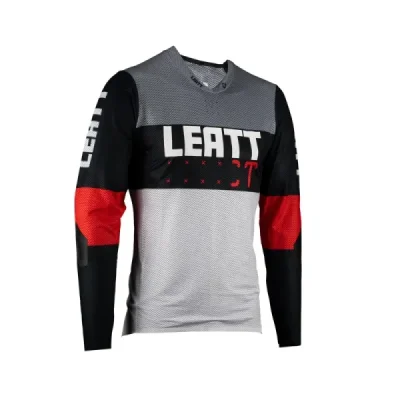Leatt Koszulka Rowerowa Mtb Gravity 4.0 Jersey Titanium Szary/Czarny/Czerwony L Leatt Koszulka Rowerowa Mtb Gravity 4.0 Jersey Titanium Szary/Czarny/Czerwony L