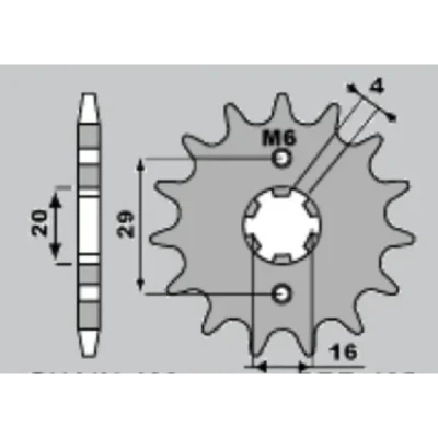 Zębatka przednia JR 425 15z 42515JT Suzuki TS 125R/X 90-96 GSXR 125 17-18 RG 80 86-87 GSX 125S 17-18 JTF425.15 (42515JRS)