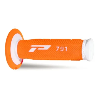 Manetki PG791 dwuskładnikowe biały/pomarańczowy fluo 22+25mm dł.115mm off road - PRO GRIP