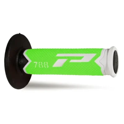 Manetki PG788 trójskładnikowe biały/zielony fluo/czarny 22+25mm dł.115mm off road - PRO GRIP