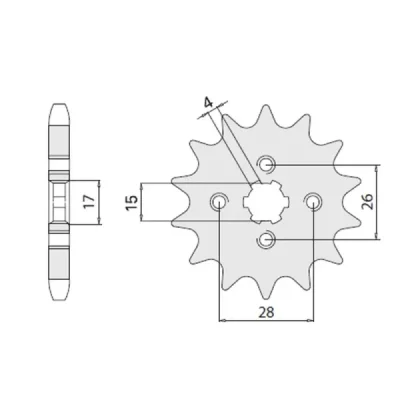 Cht Zębatka Przednia 261 13 Honda Mbx/Mtx 50 (4009-13) Cht Zębatka Przednia 261 13 Honda Mbx/Mtx 50 (4009-13)