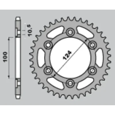 Cht Zębatka Tylna 1027 45 (735-45) Ducati Monster 696 08-14 (Jtr735.45) (Łańc. 520)